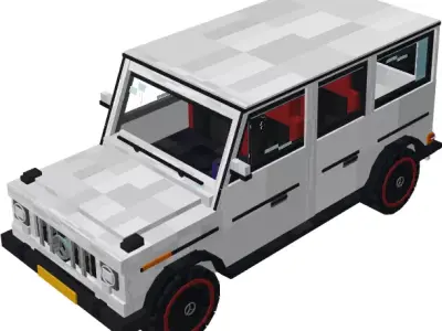 Minecraft - Mercedes benz G63 3D model 3D model