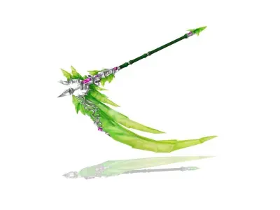 Crystal Scythe Low-poly 3D model