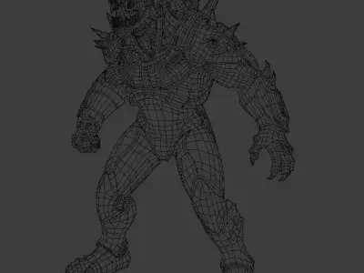 Alien Vorgon Low-poly 3D model
