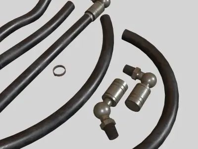 Hydraulic pipeline rubber 3D model