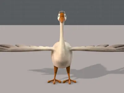 Duck V01 Low-poly 3D model