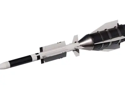 Aster 15 anti-aircraft missiles 3D model
