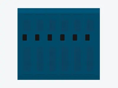 Locker Multi - Metal - Locka - Sports Low-poly 3D model