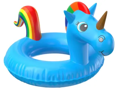 Five Detailed Pool Toys 3D model