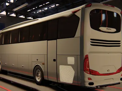 Indonesian Bus AdiPutro JetBus Free 3D model