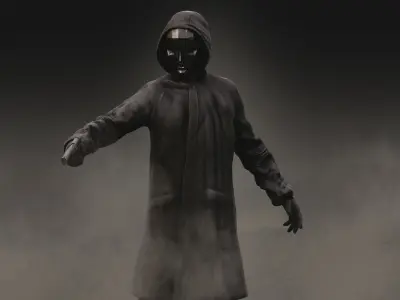 Squid Game Front man Low-poly 3D model