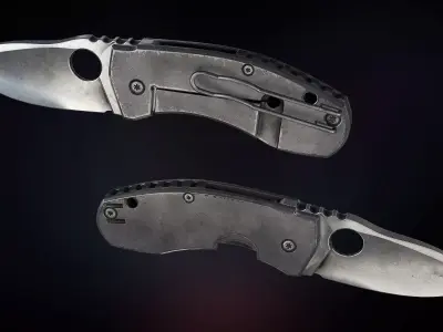 Tactical and survival knife game-ready 3D model Low-poly 3D model