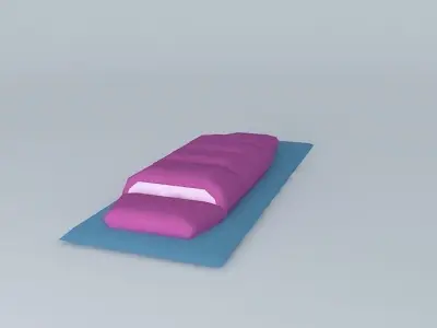 sleeping bag on air mattress 3D model