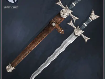 One-Handed Medieval Swords Low-poly 3D model