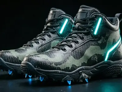 Cyberpunk Tactical Boots - Camo Sci-Fi Military Shoes Low-poly 3D model