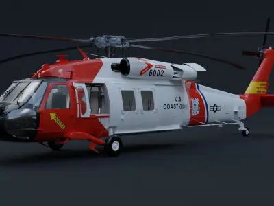 Sikorsky UH-60 Black Hawk plus 7 Skins 3D model