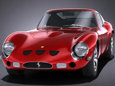 LowPoly Ferrari 250GTO 1962 Low-poly 3D model