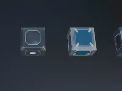 Low-Poly Sci-Fi Cargo Crate Pack-01 Low-poly 3D model