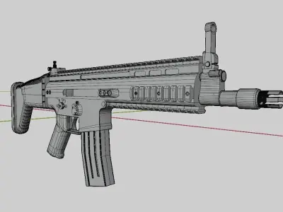 FNSCAR-L Assault-Riffle 3D model