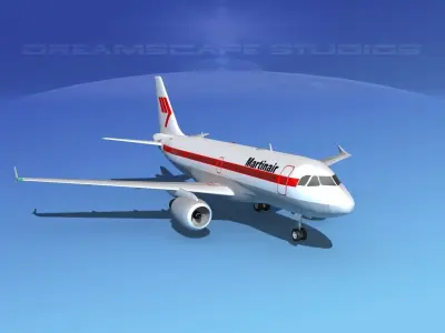 Airbus A319 Martinair 3D model