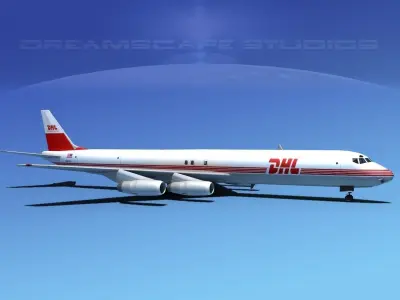 Douglas DC-8-63F DHL Cargo 1 3D model