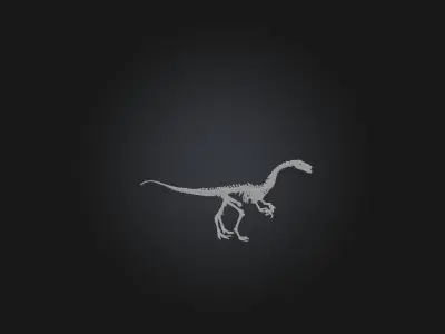 Realistic Diplodocus Skeleton Model Low-poly 3D model