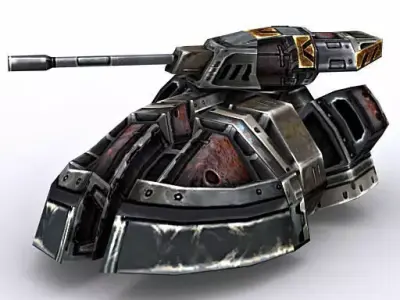 3DRT - Sci-Fi Hovertank3 Low-poly 3D model