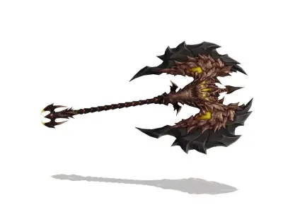 Infernal Axe Low-poly 3D model