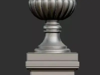 Classic outdoor Vase Flowerpot 3D model II 3D print model
