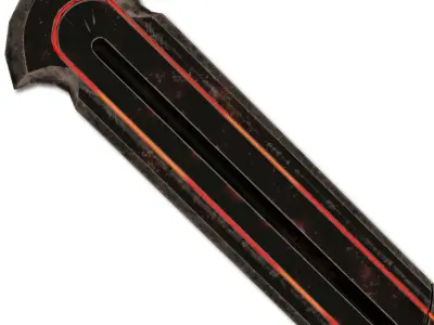 Heavy Full Metal Sword Low-poly 3D model