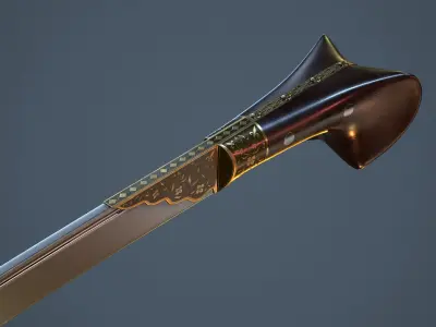 Turkish scimitar 3D model