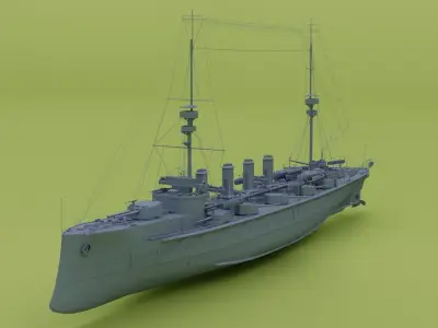 HMS Minotaur Class - cruiser 3D model