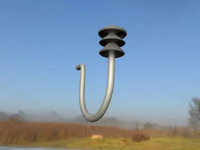 Electricity Poles Ceramic Insulator 9 - Object 098 Low-poly 3D model