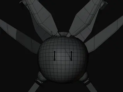 Military robot scout Free low-poly 3D model