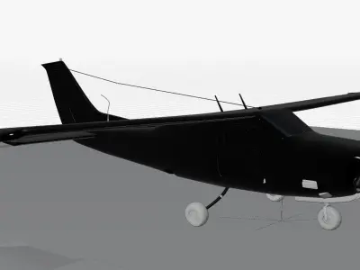 Airplane Cessna 210 Centurion 1957 Low-poly 3D model