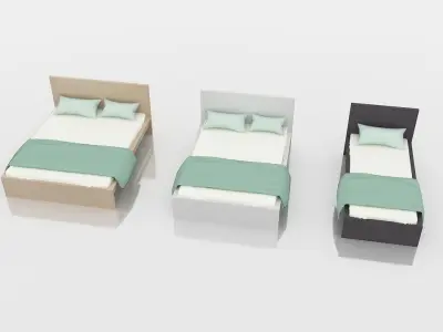 Ikea MALM bed collection Free 3D model