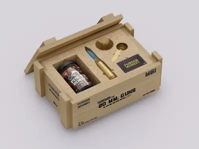 Wooden Ammo Box M16 3D model