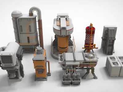 sci fi props 1 3D model