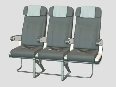 Airplane chair V4 3D model