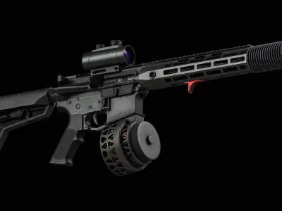 AR 15 Colt V2 Low-poly 3D model