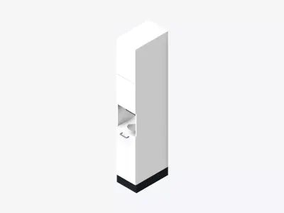 Locker - Laminate - Integral - Sanitiser Station Low-poly 3D model