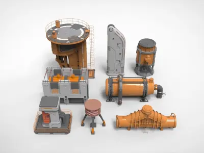 sci fi props 4 3D model