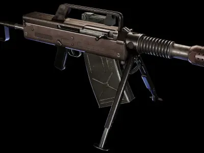 Ukrainian RG-1 Grenade Launcher Low-poly 3D model