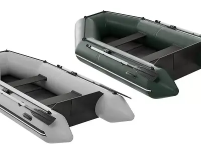 Inflatable Boat 2 BLENDER 3D Model Cycles 3D model