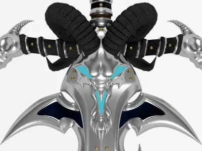 Frostmorn sword Low-poly 3D model