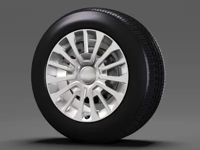 Toyota ProAce Van wheel 2017 3D model