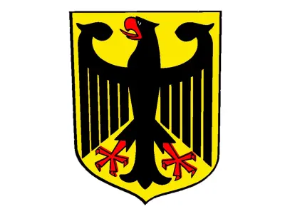 Coat of arms of Germany Low-poly 3D model