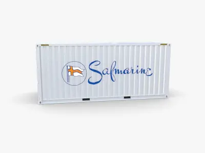 20ft Shipping Container Safmarine v1 3D model