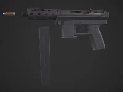 Intratec TEC DC9 Low-poly 3D model