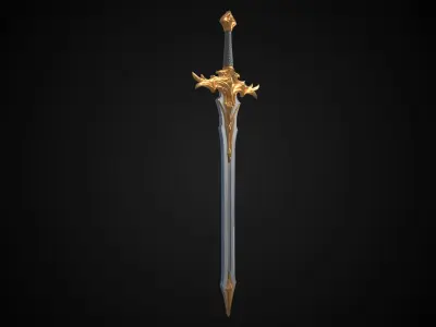 Stylized Elf Sword - Moondancer - Game Ready 3D model