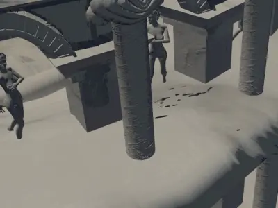 Colosseum leaning tower of pisa Low-poly 3D model