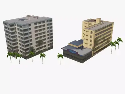 Outbak Jacks Restaurant Southport Building Low-poly 3D model