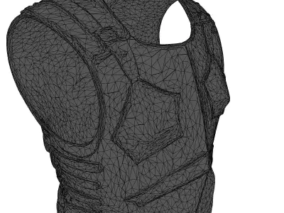 Medieval Knight Chest Armor Cuirass 3D model