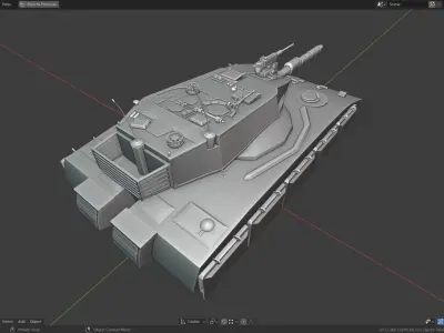 Merkava Free Sample Base Mesh Free 3D model