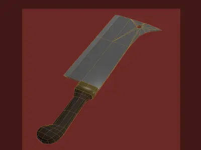 cleaver knife Free low-poly 3D model